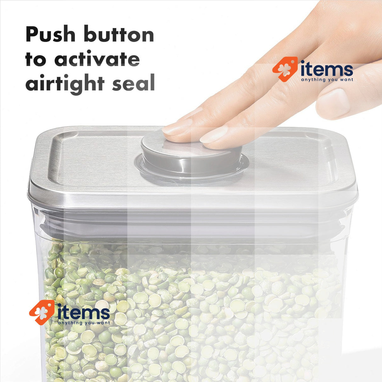 OXO Steel POP Container Rectangle Short Medium Size 1.6 Liter