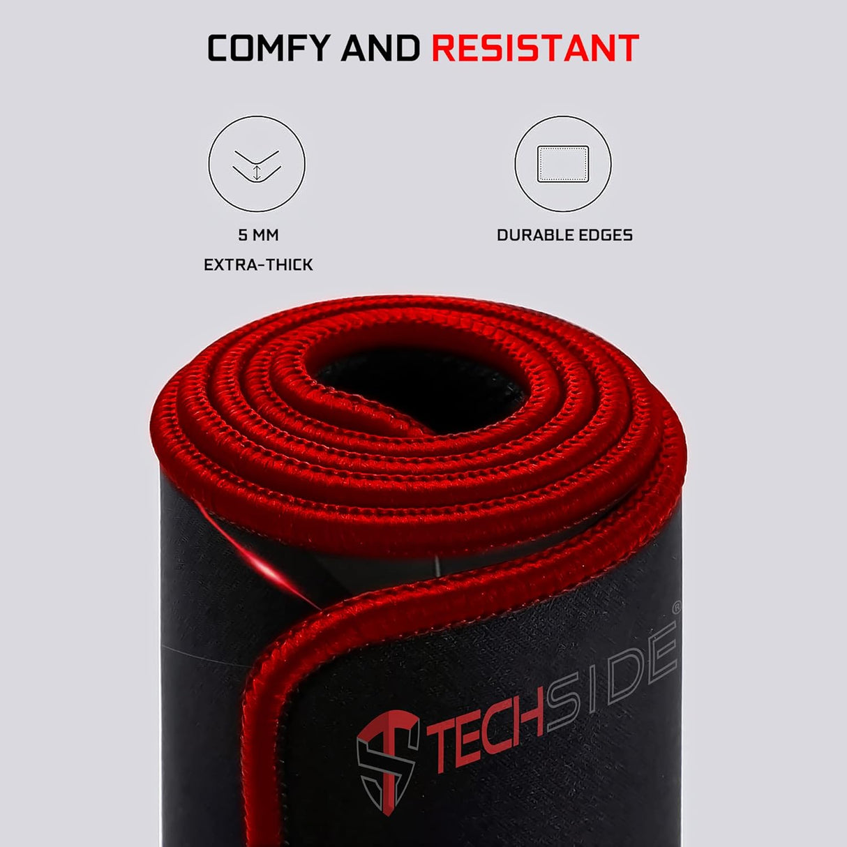 TechSide Gaming Mat Special Shape XL Black/Red
