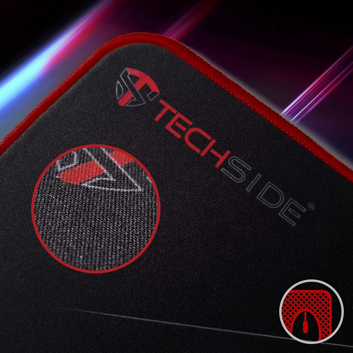 TechSide Gaming Mat Special Shape XL Black/Red