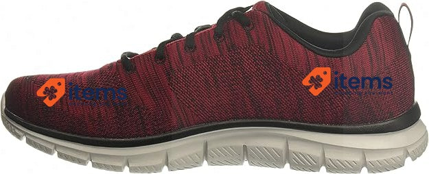 Skechers Men's Sneaker 232298 Red Black Track Front Runner Lace - Up Oxford UK
