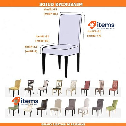 Morwealth Set Of 4 / 6 Chair Covers Cream 4/6 Washable Velvet Stretch Dining