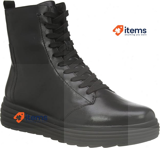 Geox Women s D Phaolae Leather Boot Lightweight Black, Size 9 UK (41 EU) Woman