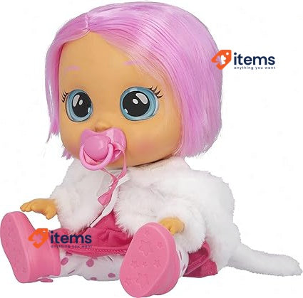 Cry Babies Dressy Coney - 12" Baby Doll | Pink Dress, Bunny Themed White