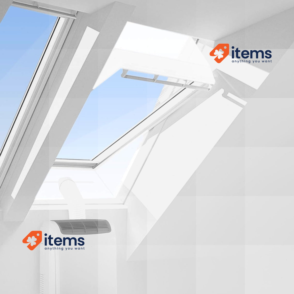 HOOMEE Central Pivot Window Insulation Kit for Air Conditioners 2x270cm Center