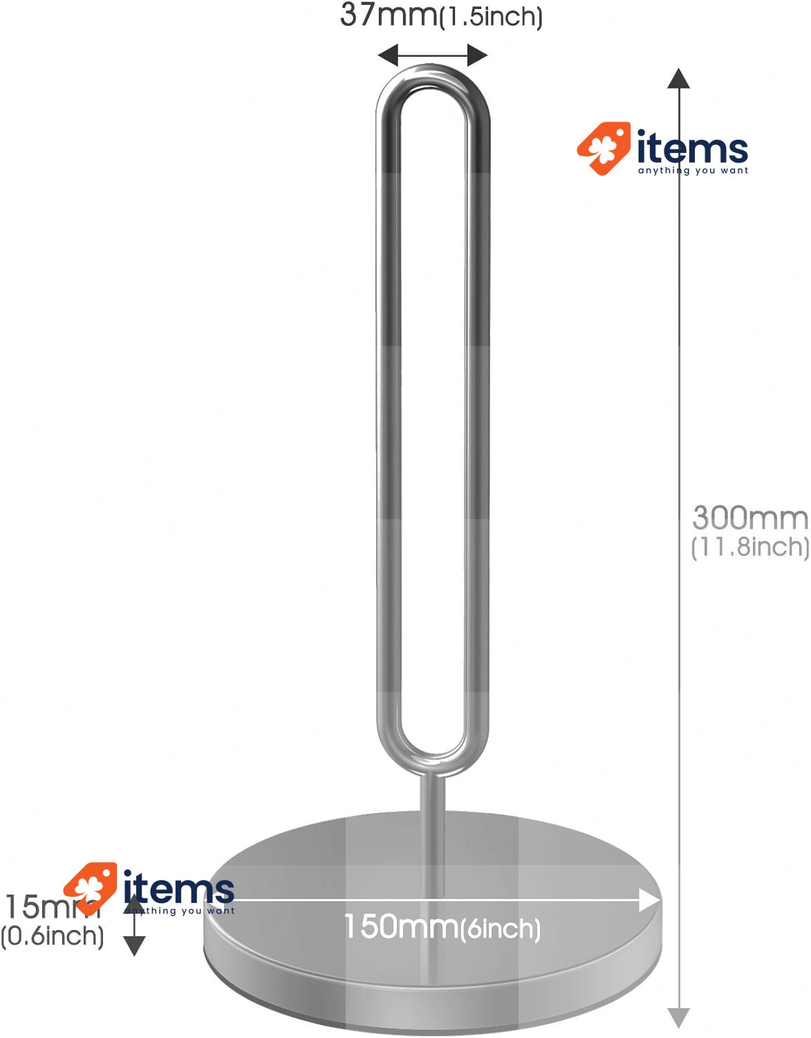 DDF iohEF
Kitchen Roll Holder, DDF iohEF Stainless Steel Paper Towel Organiser