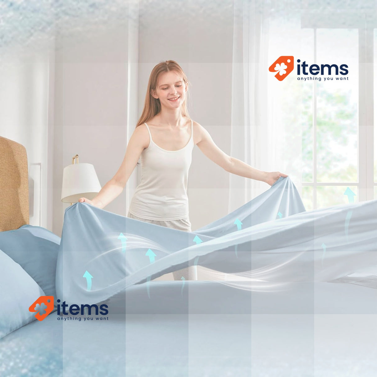 Comfort Spaces King Cooling Sheets, Moisture Wicking Coolmax Sheets Soft Blue