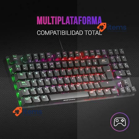 Mars Gaming MKREVOPROWRES Black Mechanical RGB Keyboard Red TKL NUM Switch TKL+