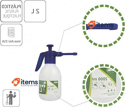 Amig Fully Airtight 2 Litre Pre - Pressure Chemical Sprayer, White Manual Mod Or