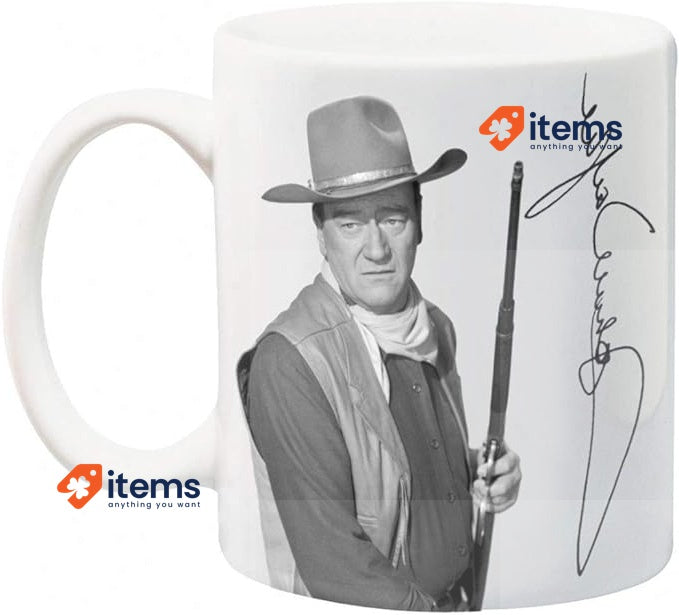 Partybitz John Wayne 11oz Ceramic Mug Mugs Decorative Cookware Tableware Pottery