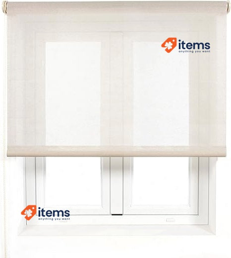 Blindecor Belmont Translucent Roman Blind, Beige, 140 X 180 Cm (w H)