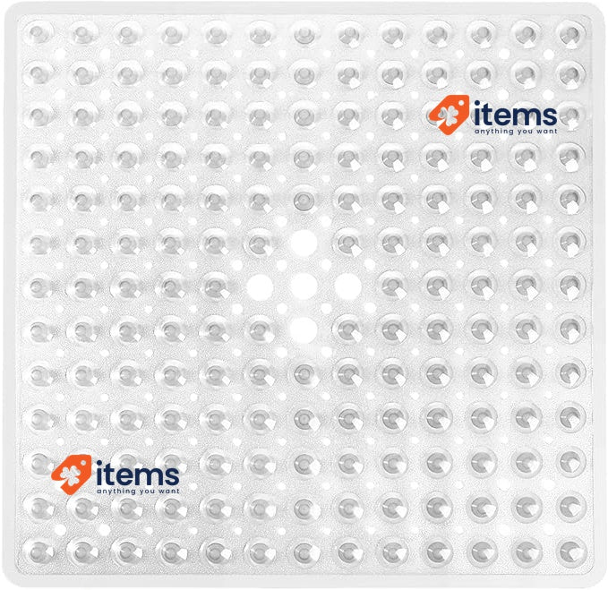 WIMAHA Bathroom Mat, Square Non-Slip Anti Mould PVC Bathtub 53 x 53 cm Shower