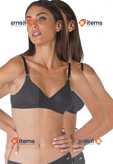 LOVABLE Strapless Cotton Line, Woman, Black, 40 / 6B
