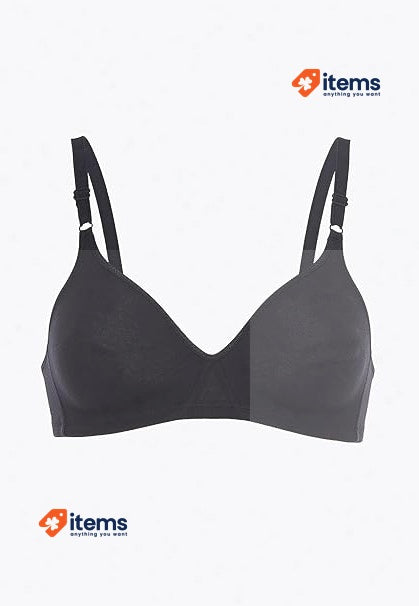 LOVABLE Strapless Cotton Line, Woman, Black, 40 / 6B