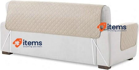 Textilhome - Sofa Cover MALU, Size 2 Seater Ivory