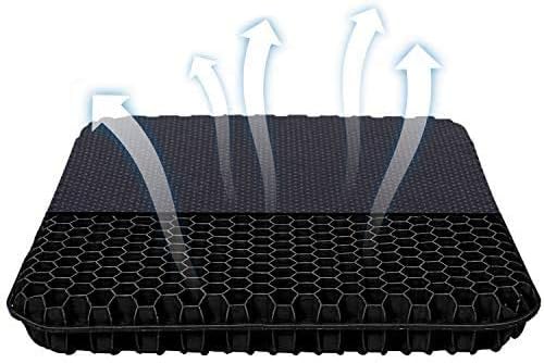 ANICEMOON Multifunctional Gel Cushion with Anti-Skid-Cool Breathable Black