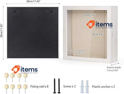 Love - KANKEI 3D Photo Frame 28 X Cm Wooden Object White Pins Gift Love-KANKEI