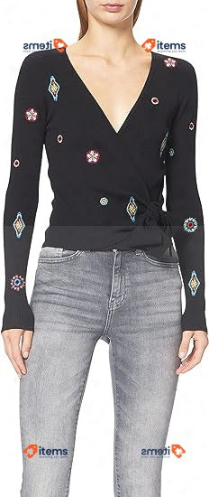 Desigual Women's Chicago Jumper Sweater Black Medium JERS M Sweats Tracksuits