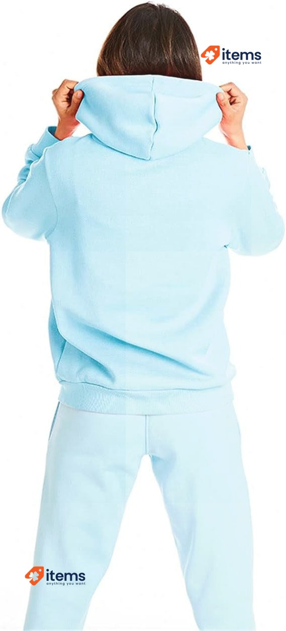 Light & Shade Women's Pullover Hoodie Hooded Sweat Top Aqua Marine, S Soft Touch