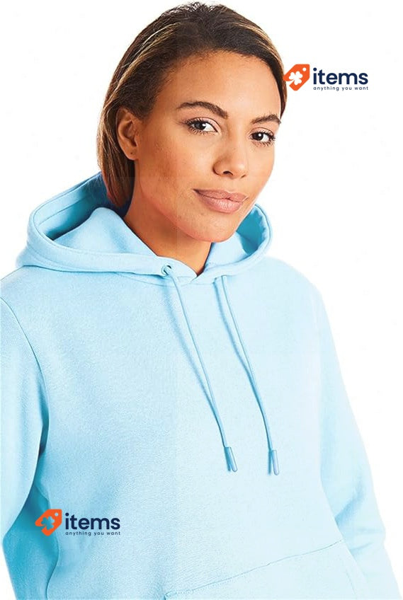 Light & Shade Women's Pullover Hoodie Hooded Sweat Top Aqua Marine, S Soft Touch