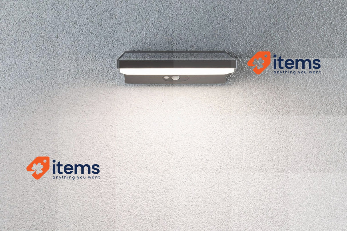 Paulmann Ronas 94334 Solar LED Luminaire IP44 Grey Wall Incl Watt Dark 1 x 5