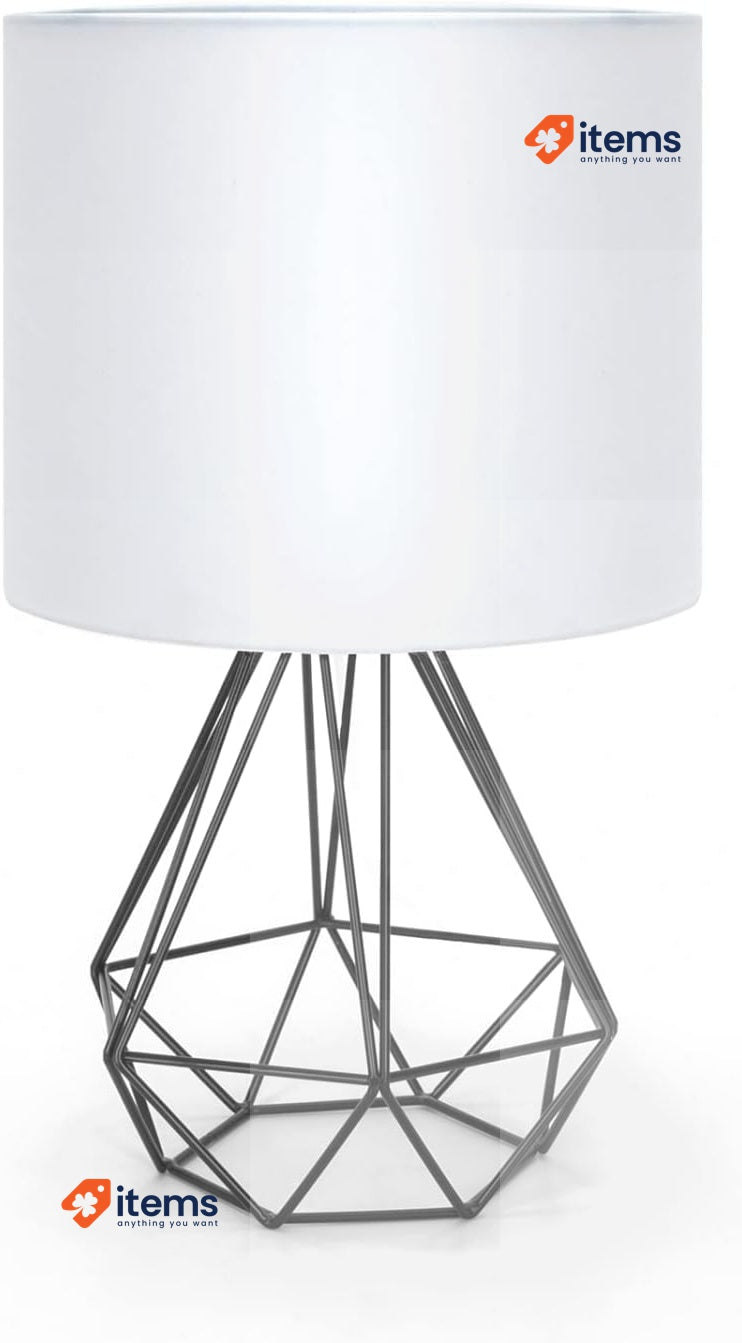 Aigostar Table Lamp Of Modern Block Design By E14 Bulb Type, White Lamps