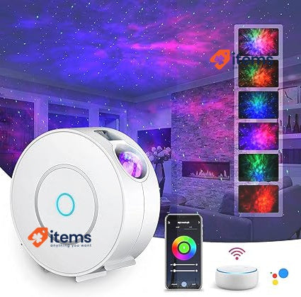 SUPPOU LED WiFi Galaxy Projector, Smart Night Light Kids Adults 3D Star Alexa