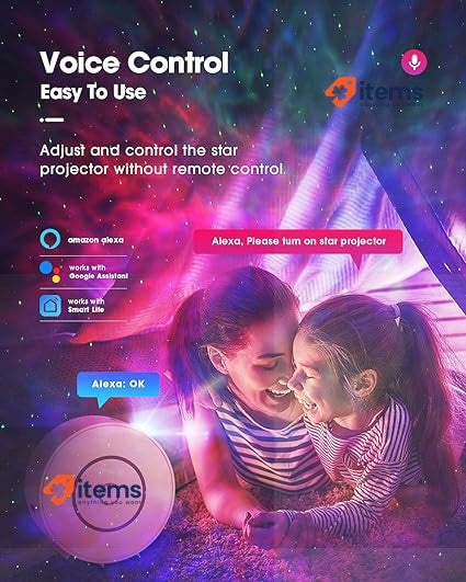 SUPPOU LED WiFi Galaxy Projector, Smart Night Light Kids Adults 3D Star Alexa