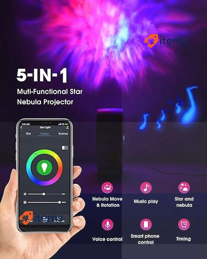 SUPPOU LED WiFi Galaxy Projector, Smart Night Light Kids Adults 3D Star Alexa