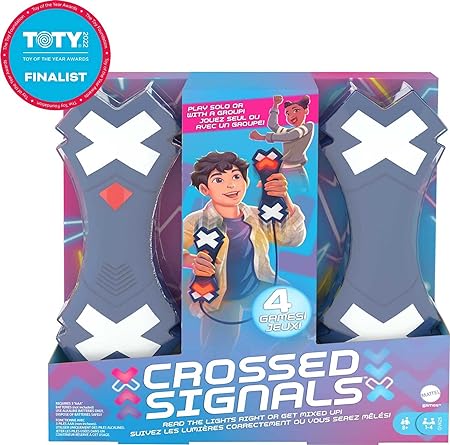 CROSSED SIGNALS Electronic Game With Pair Of Talking Light Wands, Play Solo