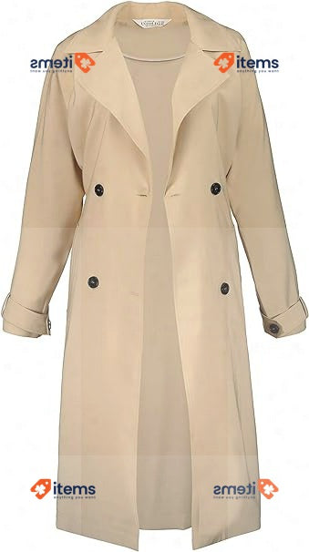 Studio Untold Women's Trench Coat, Vanilla, 46 Trenchcoat Vanille Coats Jackets