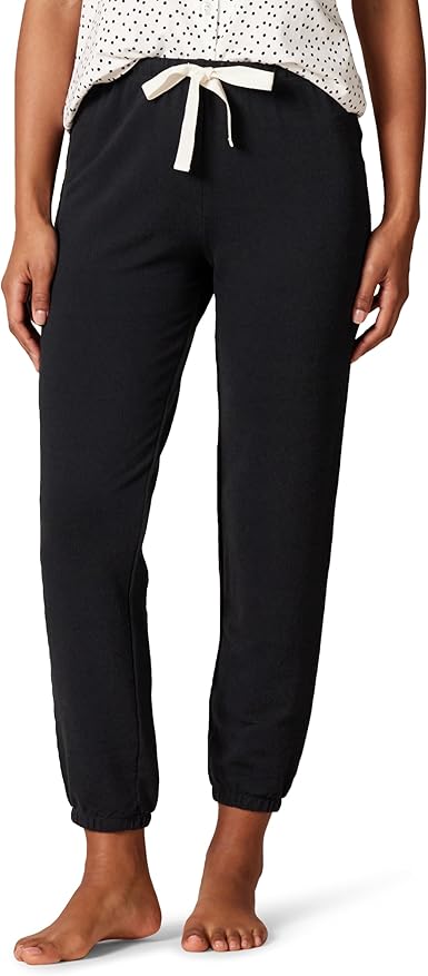 Amazon Essentials Women's Lightweight Lounge Terry Jogger Pyjama Black