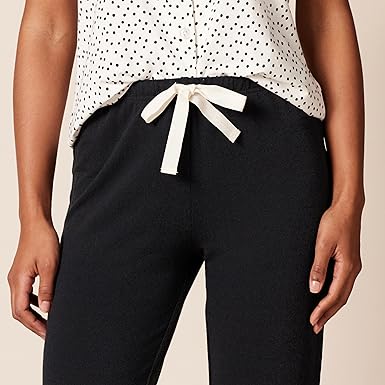 Amazon Essentials Women's Lightweight Lounge Terry Jogger Pyjama Black