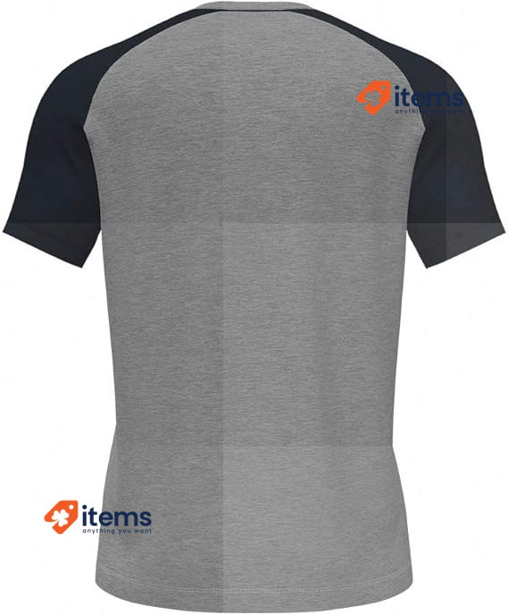 Joma Academy Iv, Men's T - Shirt, Melange Grey Black L Short Sleeve Shirt 7XS