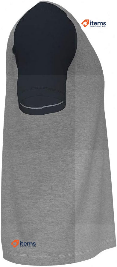 Joma Academy Iv, Men's T - Shirt, Melange Grey Black L Short Sleeve Shirt 7XS
