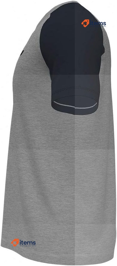 Joma Academy Iv, Men's T - Shirt, Melange Grey Black L Short Sleeve Shirt 7XS