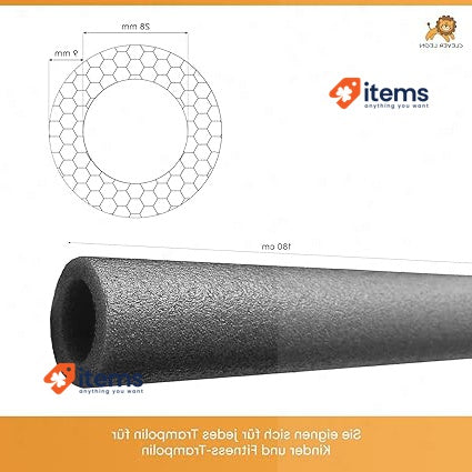 Clever Leon Trampoline Protective Foam For 8 Poles Replacement Grey Cover Tube