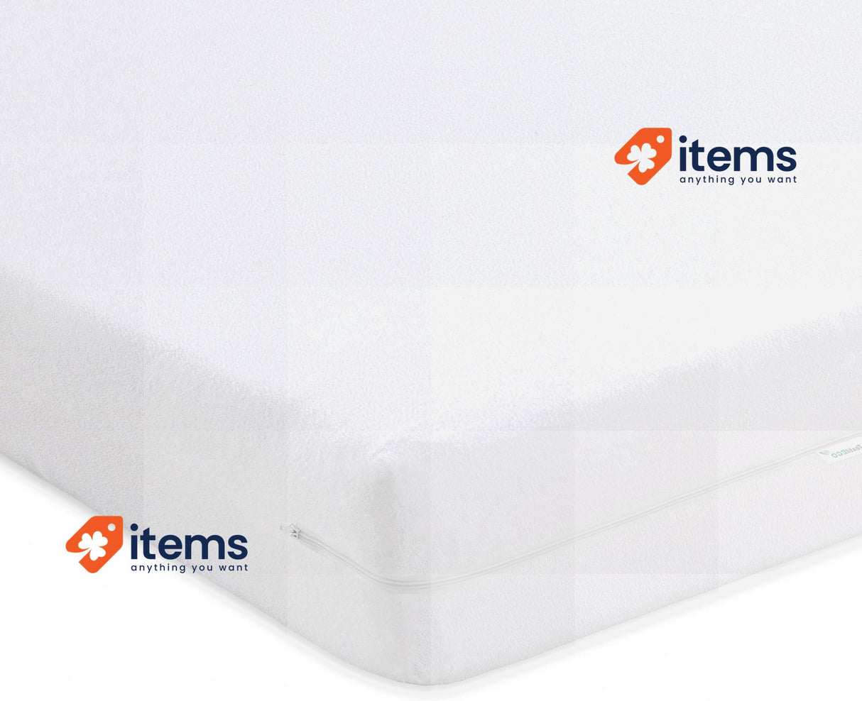 Textileco Mattress Cover 150 Cm Terry Cloth Cotton Full Zip Closure Anti - Dust