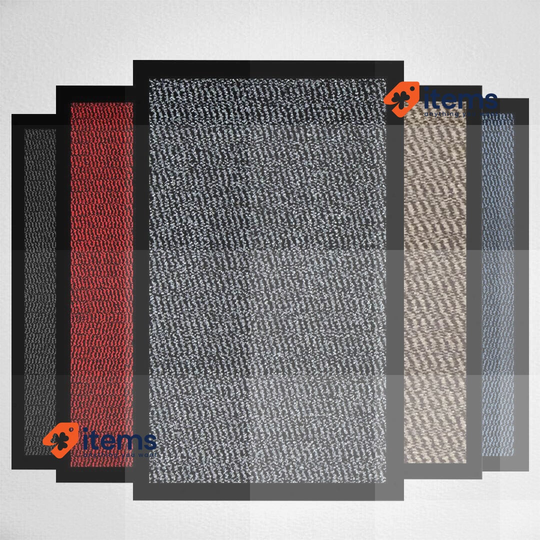 Doormat Dirt Trapper For Indoor & Outdoor Black Grey Washable Barrier Mat Milosc