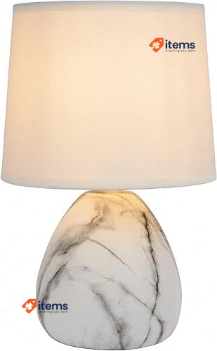 LUCIDE MARMO Table lamp Ø 16 cm 1xE14 - White Suitable for use with LED lights