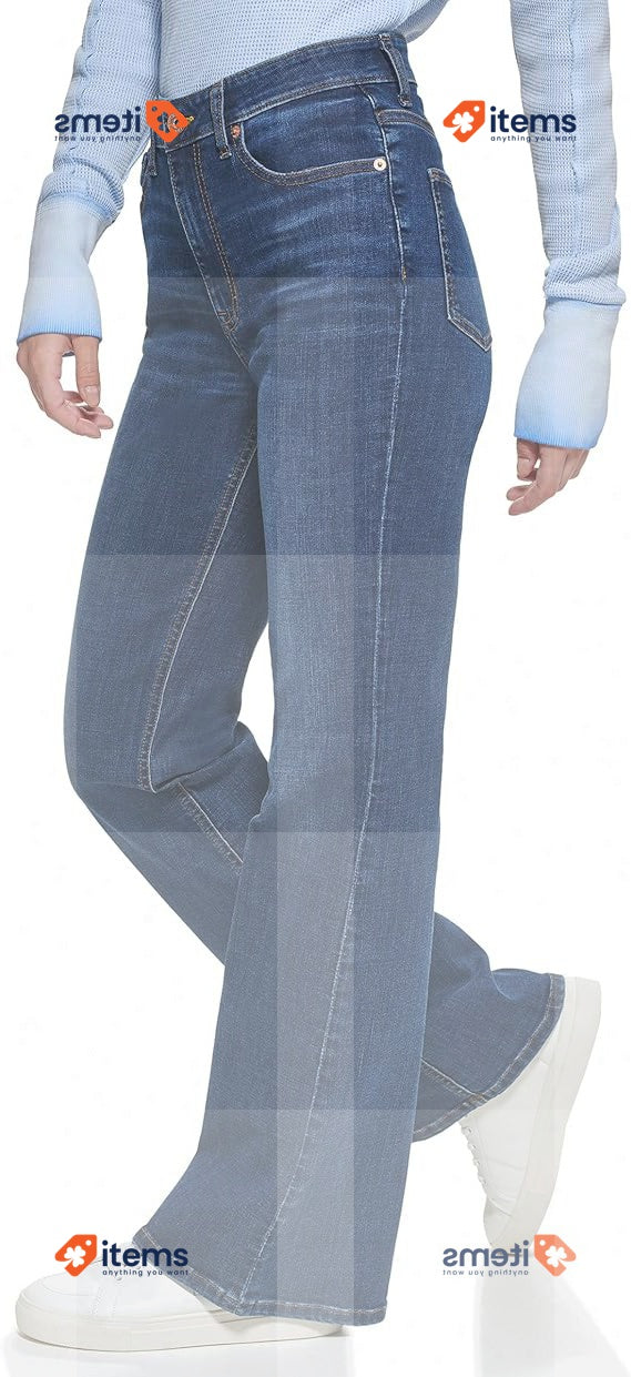 DKNY Women's Boreum High Rise Jeans Dark Wash Blue 36 Clothing Women Clothes