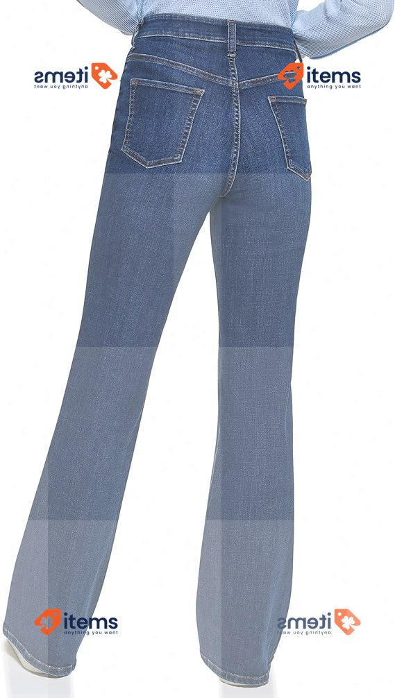 DKNY Women's Boreum High Rise Jeans Dark Wash Blue 36 Clothing Women Clothes