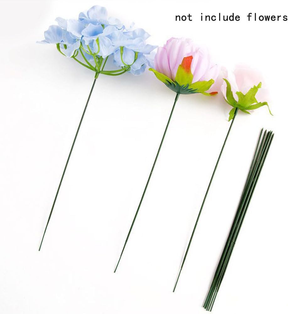 DSFSAEG 100pcs Plastic Floral Stem, Artificial Flower Rod 25 cm