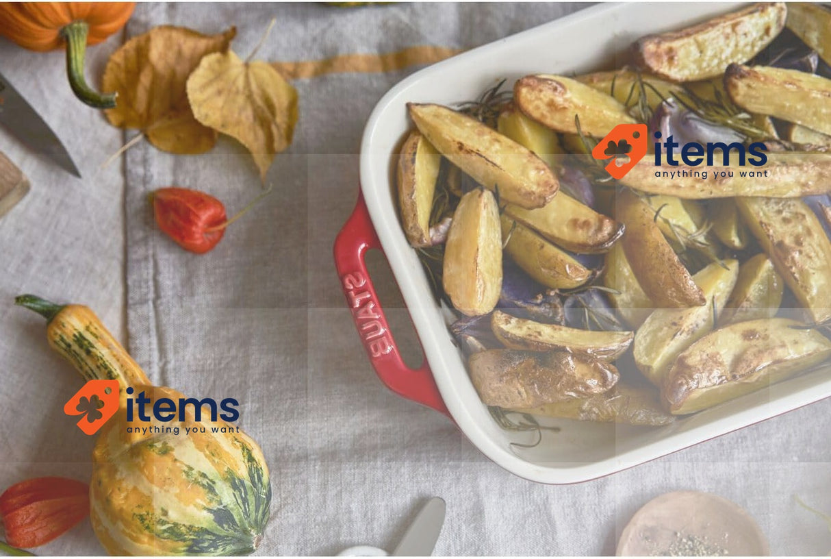 STAUB 40508-627 Ceramic Oven Dish Set 2 (20 x 14 + 20 x 27) Cherry Red