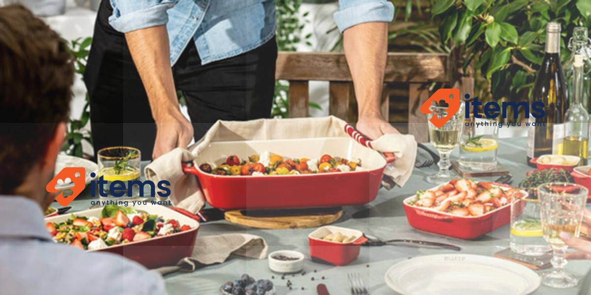 STAUB 40508-627 Ceramic Oven Dish Set 2 (20 x 14 + 20 x 27) Cherry Red