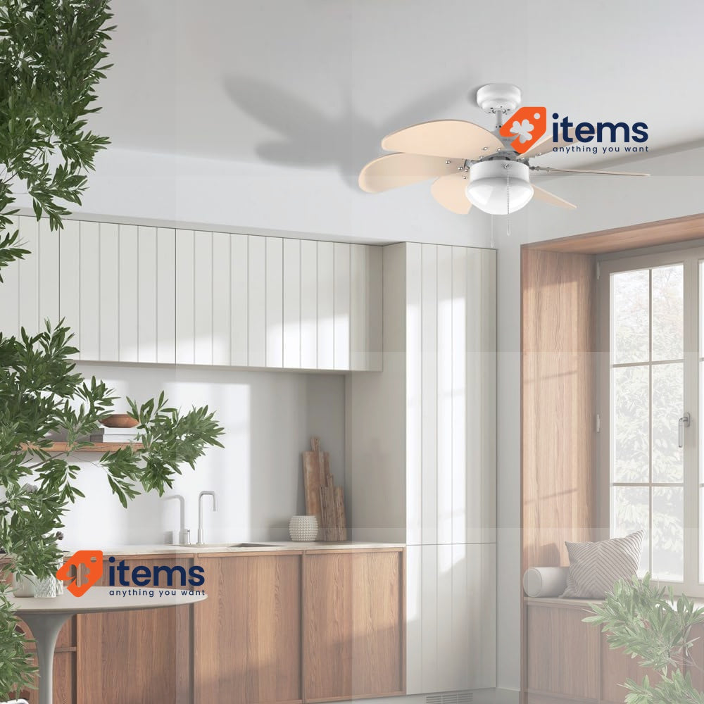 Cecotec Energysilence 3600 Vision Sunlight Ceiling Fan 50 W White/Yellow 92 cm