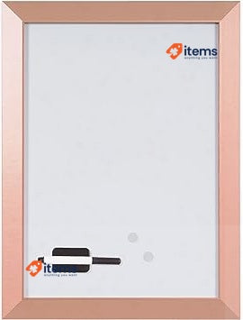 Bi-Office Kamashi Magnetic Whiteboard, MDF Copper Colere Frame, 90x60cm Erasable