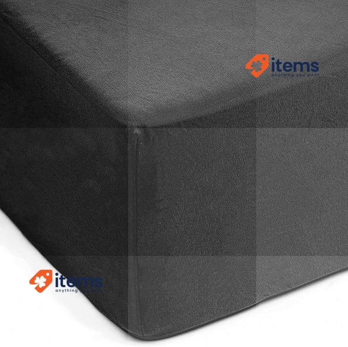 Amago - Stretching Bed Cloth, 50 Cm Web, 100% Cotton, 160 X 200 Black Fitted