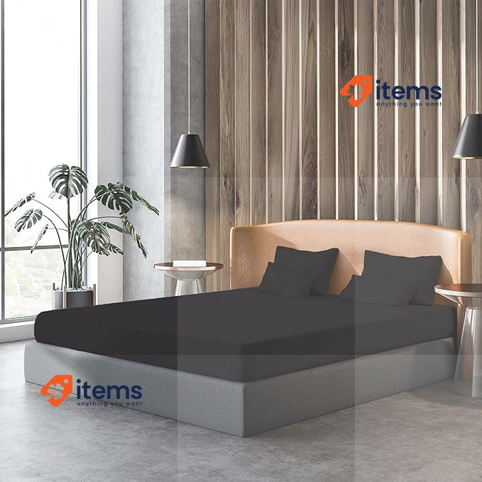 Amago - stretching bed cloth, 50 cm web, 100% cotton, 160 x 200 cm - black