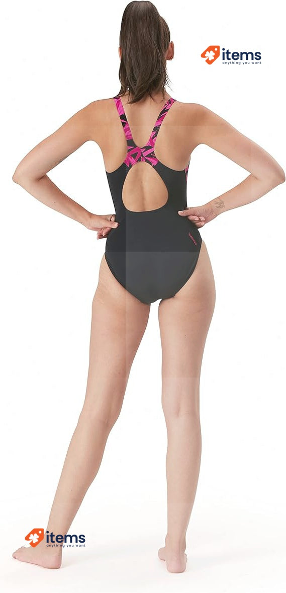 Speedo Hyperboom Womans Swimsuit Black/Electric Pink 30 Women S Splice Classic