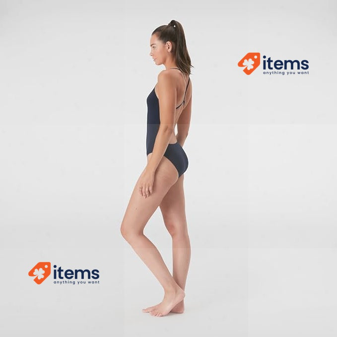Speedo Women's Eco Endurance+ Thinstrap 1 Piece Swimsuit True Navy 32 Thin Strap